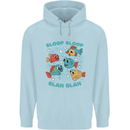 Bloop Bloop Funny Fishing Fisherman Childrens Kids Hoodie Light Blue