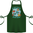 Bloop Bloop Funny Fishing Fisherman Cotton Apron 100% Organic Forest Green