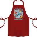 Bloop Bloop Funny Fishing Fisherman Cotton Apron 100% Organic Maroon