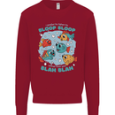 Bloop Bloop Funny Fishing Fisherman Kids Sweatshirt Jumper Red