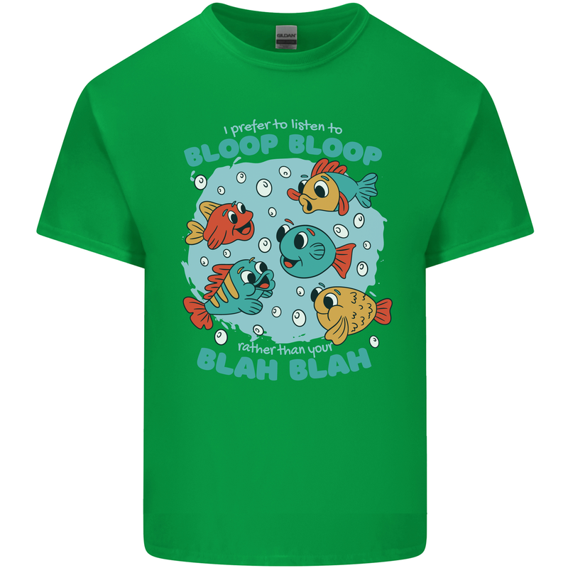 Bloop Bloop Funny Fishing Fisherman Kids T-Shirt Childrens Irish Green
