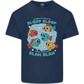 Bloop Bloop Funny Fishing Fisherman Mens Cotton T-Shirt Tee Top Navy Blue