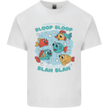 Bloop Bloop Funny Fishing Fisherman Mens Cotton T-Shirt Tee Top White