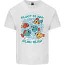 Bloop Bloop Funny Fishing Fisherman Mens Cotton T-Shirt Tee Top White