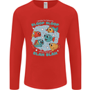 Bloop Bloop Funny Fishing Fisherman Mens Long Sleeve T-Shirt Red