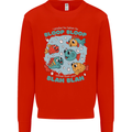 Bloop Bloop Funny Fishing Fisherman Mens Sweatshirt Jumper Bright Red