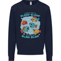 Bloop Bloop Funny Fishing Fisherman Mens Sweatshirt Jumper Navy Blue