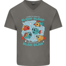 Bloop Bloop Funny Fishing Fisherman Mens V-Neck Cotton T-Shirt Charcoal