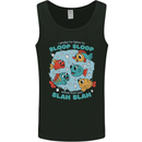 Bloop Bloop Funny Fishing Fisherman Mens Vest Tank Top Black