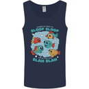 Bloop Bloop Funny Fishing Fisherman Mens Vest Tank Top Navy Blue