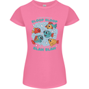 Bloop Bloop Funny Fishing Fisherman Womens Petite Cut T-Shirt Azalea