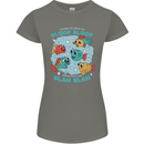 Bloop Bloop Funny Fishing Fisherman Womens Petite Cut T-Shirt Charcoal