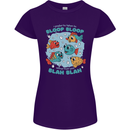 Bloop Bloop Funny Fishing Fisherman Womens Petite Cut T-Shirt Purple