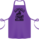 Boats You Can't Buy Hapiness Sailor Sailing Cotton Apron 100% Organic Purple