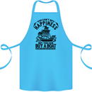 Boats You Can't Buy Hapiness Sailor Sailing Cotton Apron 100% Organic Turquoise