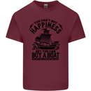 Boats You Can't Buy Hapiness Sailor Sailing Mens Cotton T-Shirt Tee Top Maroon