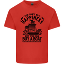 Boats You Can't Buy Hapiness Sailor Sailing Mens Cotton T-Shirt Tee Top Red