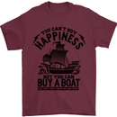 Boats You Can't Buy Hapiness Sailor Sailing Mens T-Shirt Cotton Gildan Maroon