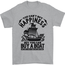 Boats You Can't Buy Hapiness Sailor Sailing Mens T-Shirt Cotton Gildan Sports Grey