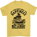 Boats You Can't Buy Hapiness Sailor Sailing Mens T-Shirt Cotton Gildan Yellow