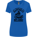 Boats You Can't Buy Hapiness Sailor Sailing Womens Wider Cut T-Shirt Royal Blue