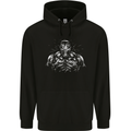 Bodybuilder Gym Training Top Bodybuilding Childrens Kids Hoodie Black