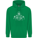 Bodybuilder Gym Training Top Bodybuilding Childrens Kids Hoodie Irish Green
