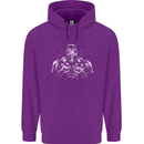 Bodybuilder Gym Training Top Bodybuilding Childrens Kids Hoodie Purple