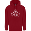 Bodybuilder Gym Training Top Bodybuilding Childrens Kids Hoodie Red