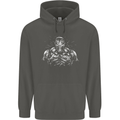 Bodybuilder Gym Training Top Bodybuilding Childrens Kids Hoodie Storm Grey