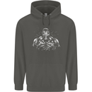 Bodybuilder Gym Training Top Bodybuilding Childrens Kids Hoodie Storm Grey