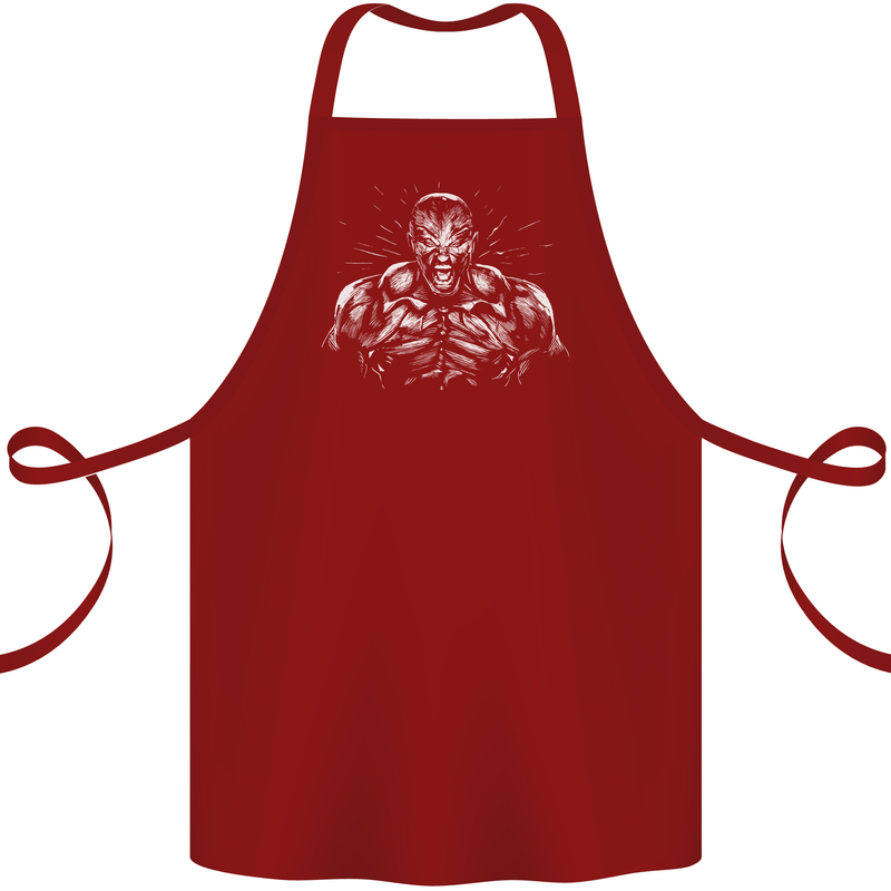 Bodybuilder Gym Training Top Bodybuilding Cotton Apron 100% Organic Maroon