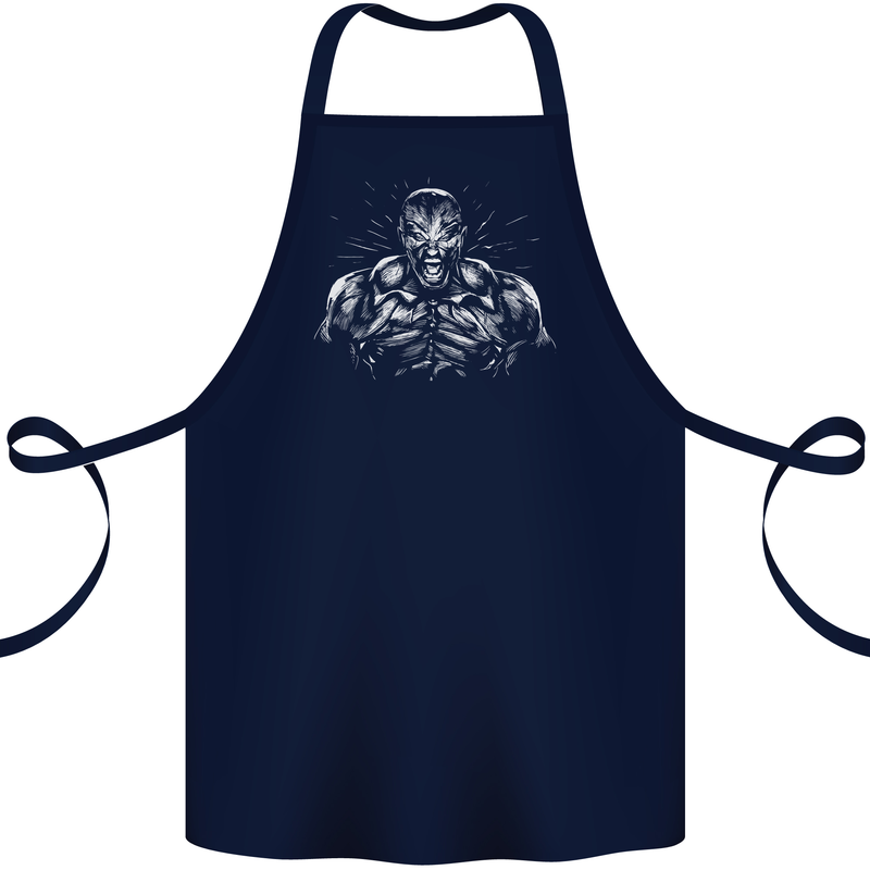 Bodybuilder Gym Training Top Bodybuilding Cotton Apron 100% Organic Navy Blue