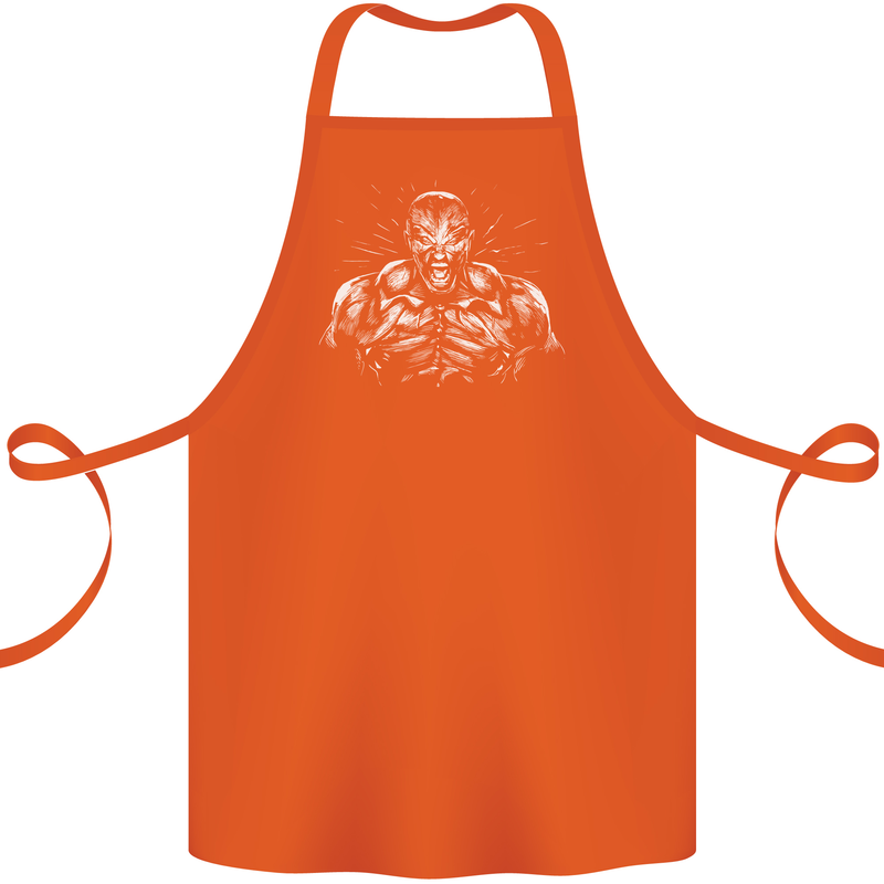 Bodybuilder Gym Training Top Bodybuilding Cotton Apron 100% Organic Orange