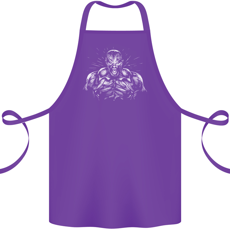 Bodybuilder Gym Training Top Bodybuilding Cotton Apron 100% Organic Purple