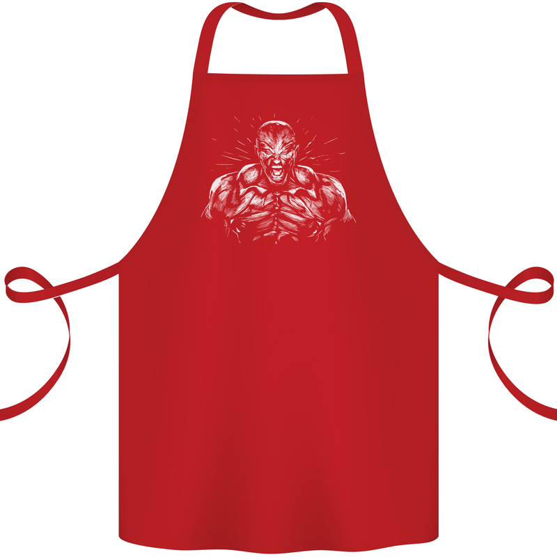 Bodybuilder Gym Training Top Bodybuilding Cotton Apron 100% Organic Red