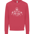 Bodybuilder Gym Training Top Bodybuilding Kids Sweatshirt Jumper Heliconia