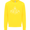 Bodybuilder Gym Training Top Bodybuilding Kids Sweatshirt Jumper Yellow