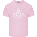 Bodybuilder Gym Training Top Bodybuilding Kids T-Shirt Childrens Light Pink