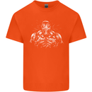 Bodybuilder Gym Training Top Bodybuilding Kids T-Shirt Childrens Orange