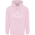 Bodybuilder Gym Training Top Bodybuilding Mens 80% Cotton Hoodie Light Pink
