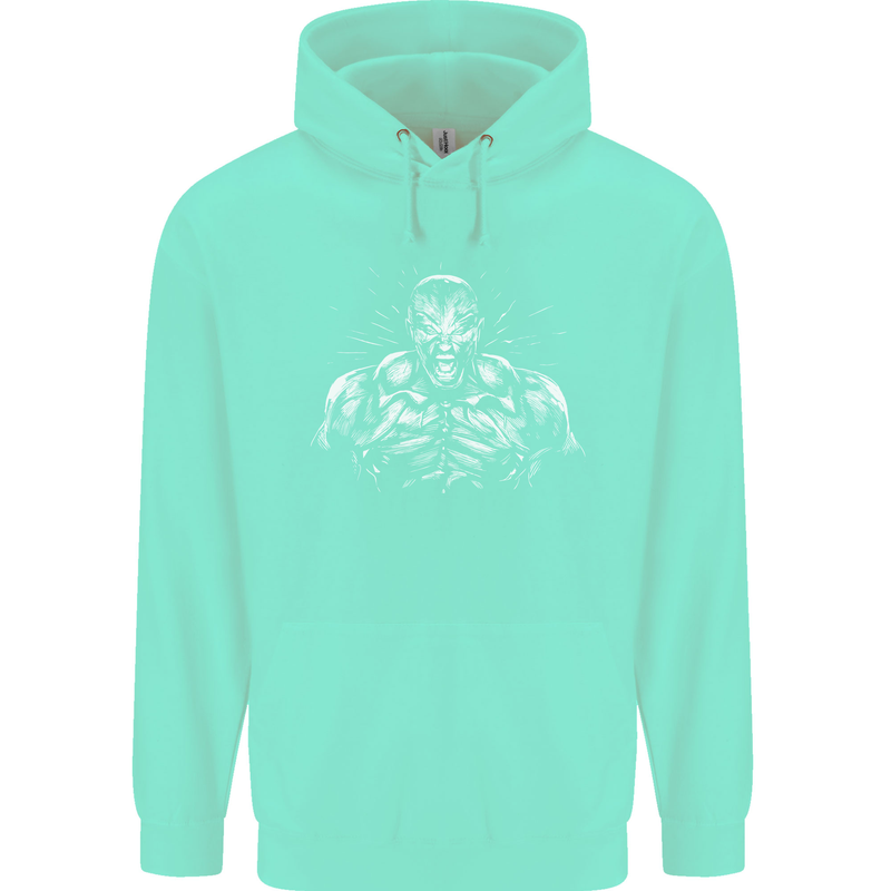 Bodybuilder Gym Training Top Bodybuilding Mens 80% Cotton Hoodie Peppermint