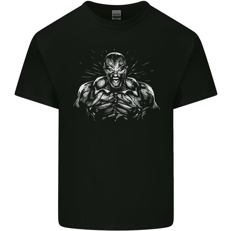 Bodybuilder Gym Training Top Bodybuilding Mens Cotton T-Shirt Tee Top Black