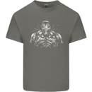 Bodybuilder Gym Training Top Bodybuilding Mens Cotton T-Shirt Tee Top Charcoal