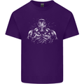 Bodybuilder Gym Training Top Bodybuilding Mens Cotton T-Shirt Tee Top Purple