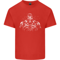 Bodybuilder Gym Training Top Bodybuilding Mens Cotton T-Shirt Tee Top Red