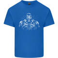 Bodybuilder Gym Training Top Bodybuilding Mens Cotton T-Shirt Tee Top Royal Blue