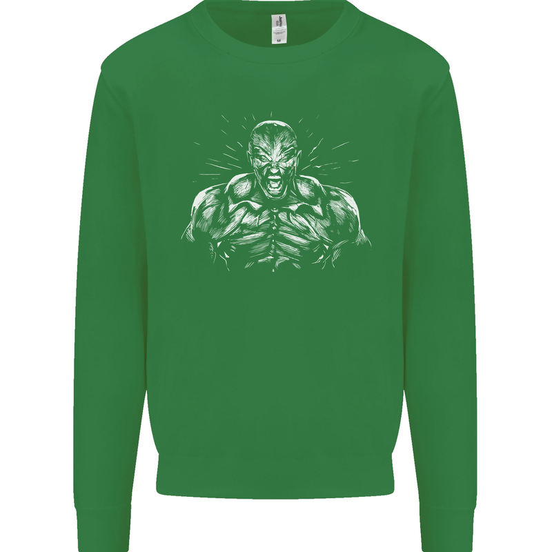 Bodybuilder Gym Training Top Bodybuilding Mens Sweatshirt Jumper Irish Green