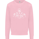 Bodybuilder Gym Training Top Bodybuilding Mens Sweatshirt Jumper Light Pink