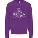 Bodybuilder Gym Training Top Bodybuilding Mens Sweatshirt Jumper Purple